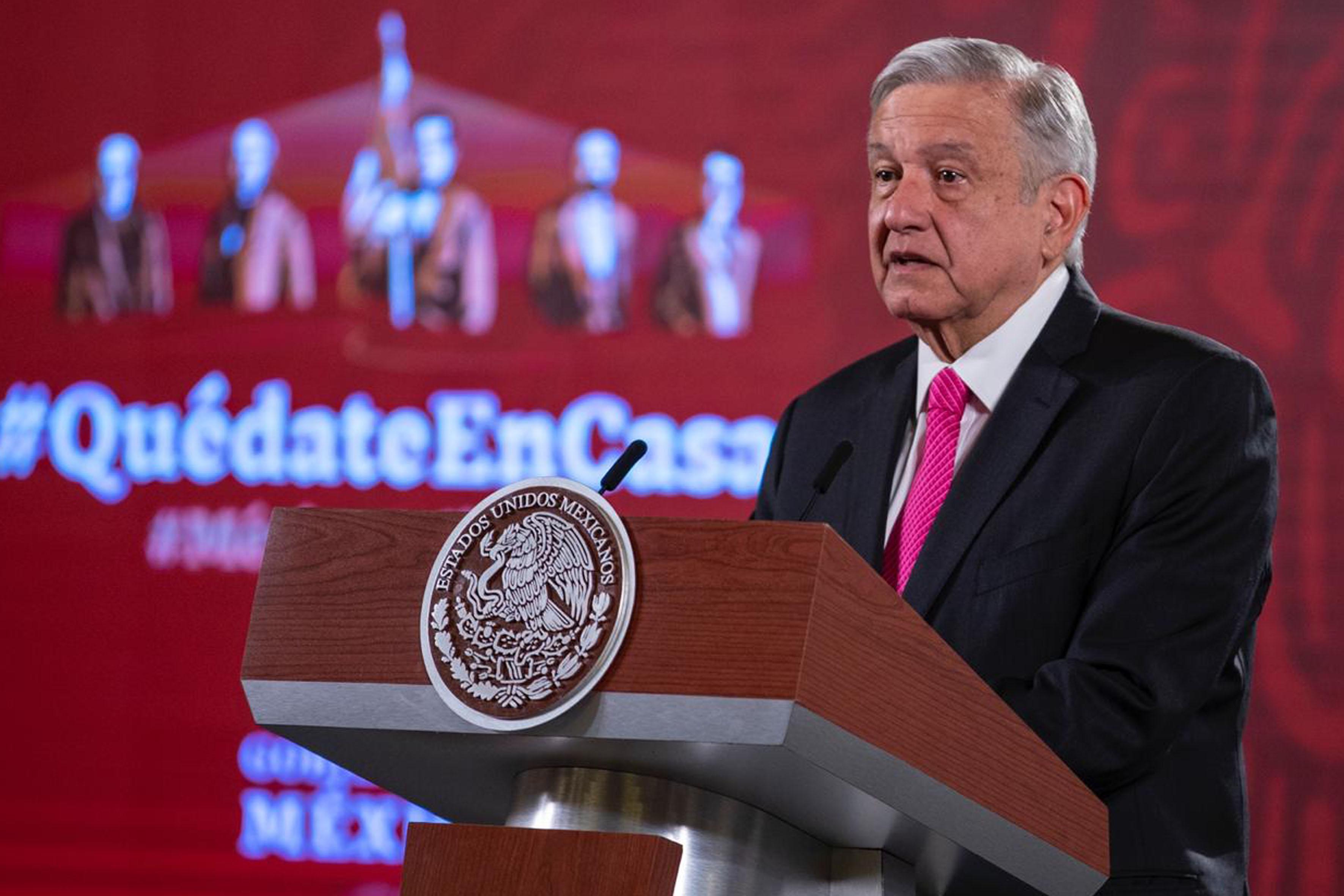 López Obrador en su conferencia diaria