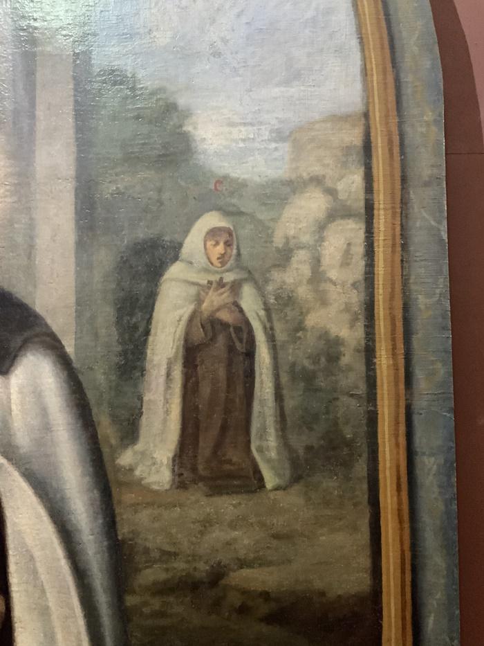 Catalina Cardona vestida como monje carmelita