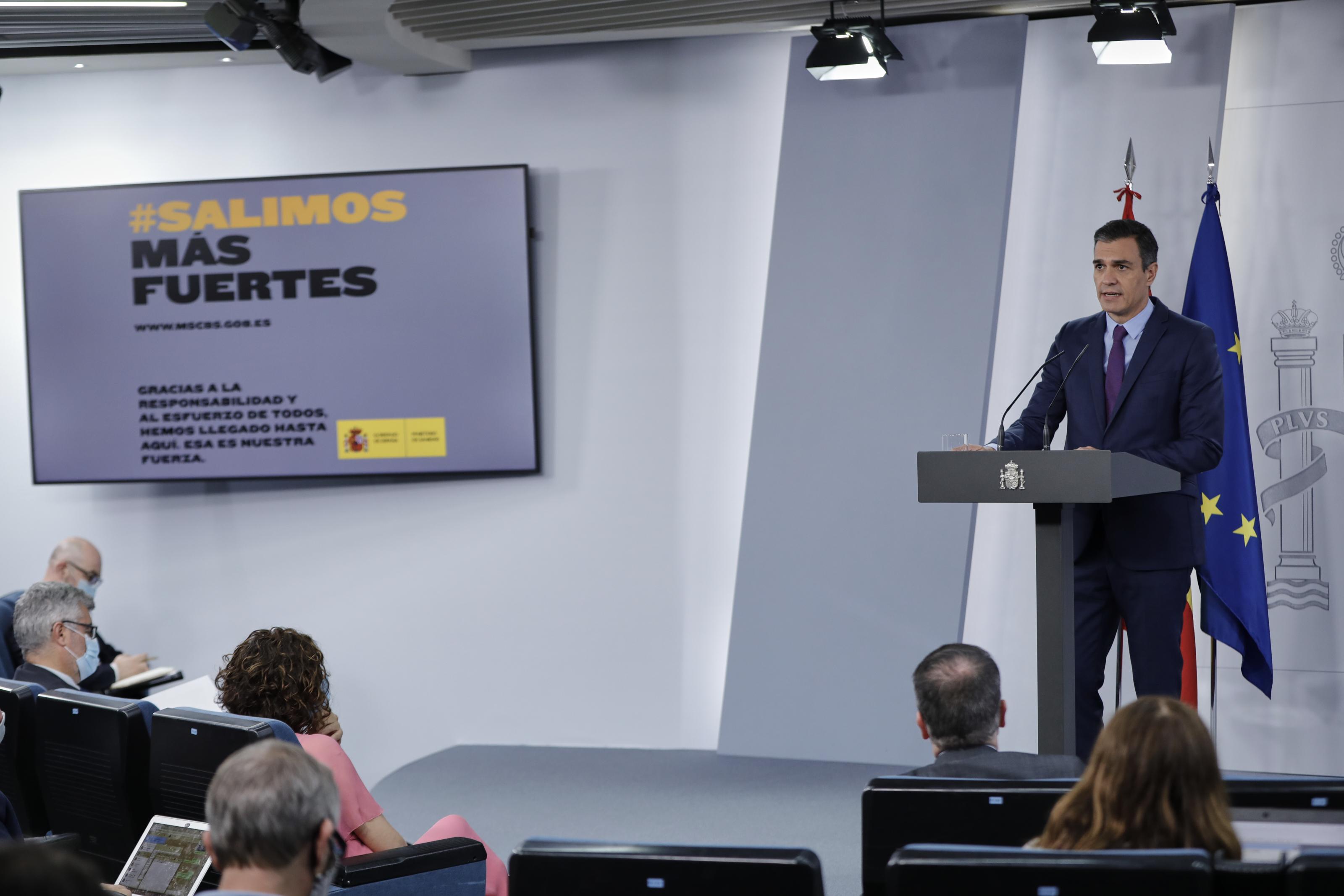El presidente del Gobierno, Pedro Sánchez, en la rueda de prensa tras el Consejo de Ministros - Europa Press