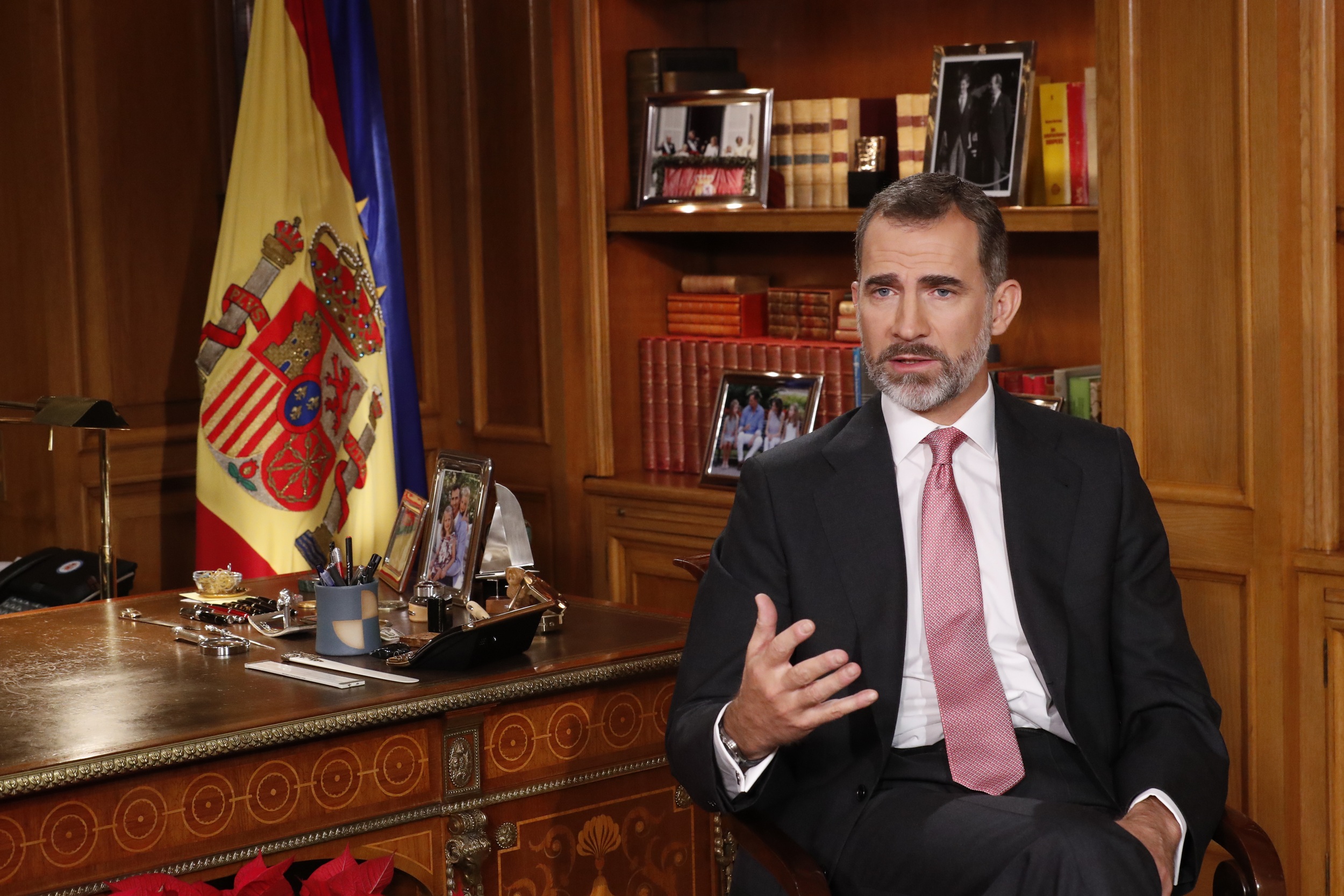 El rey Felipe VI, en su discurso de nochebuena en 2016.