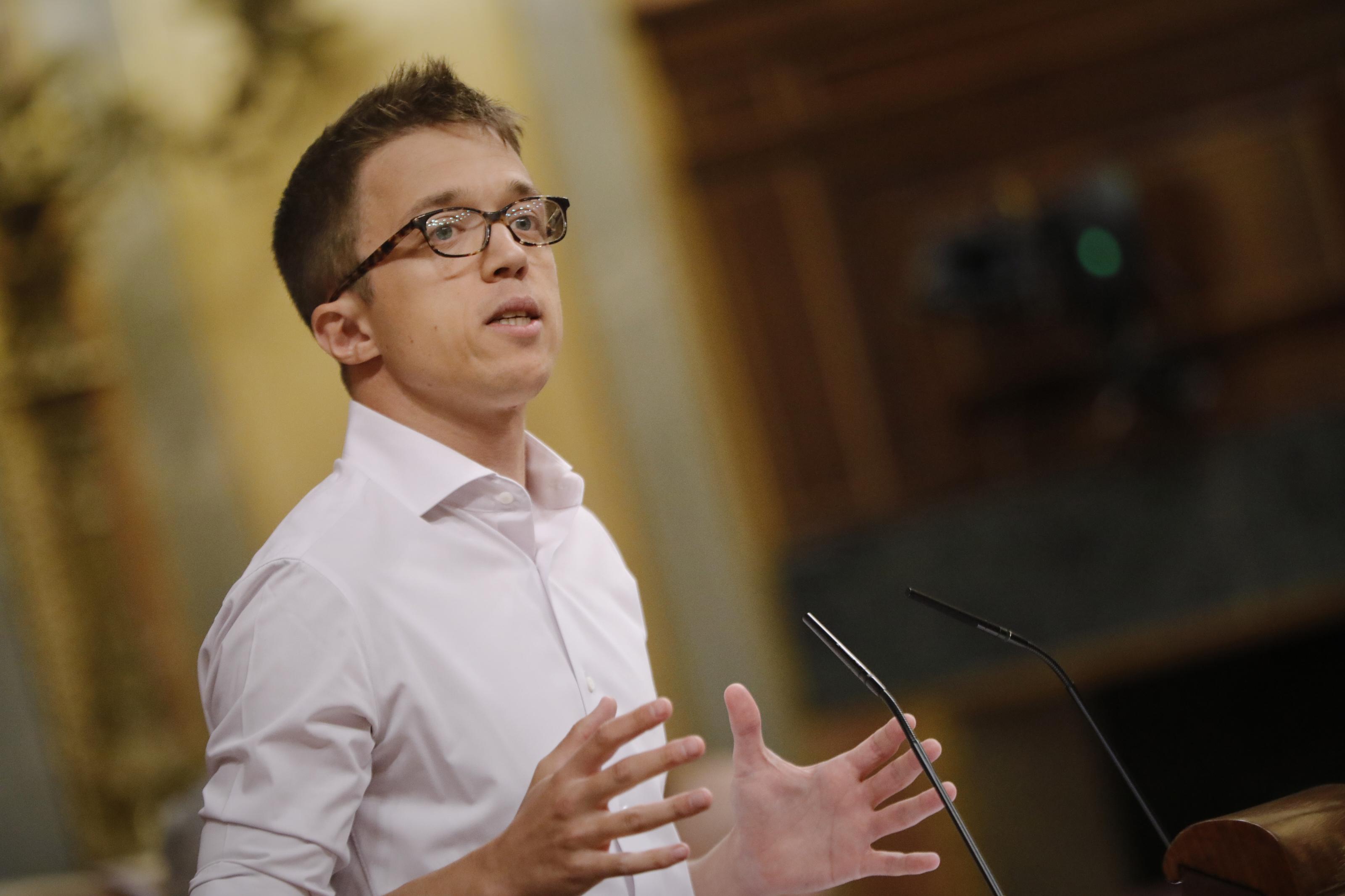 El líder de Más País, Íñigo Errejó, en el Congreso de los Diputados. EP