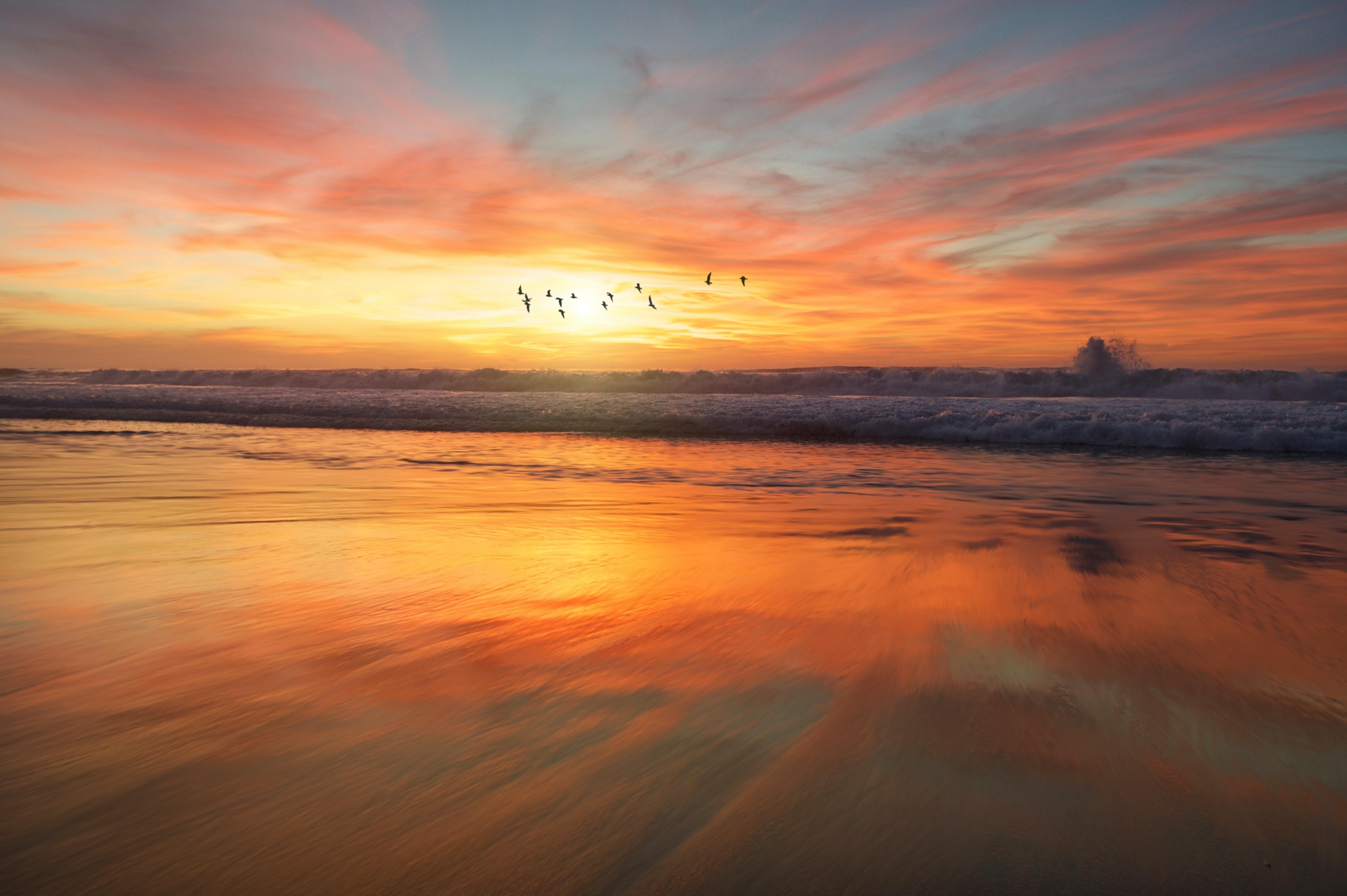 Atardecer en la playa. Frank Mckenna para Unsplash