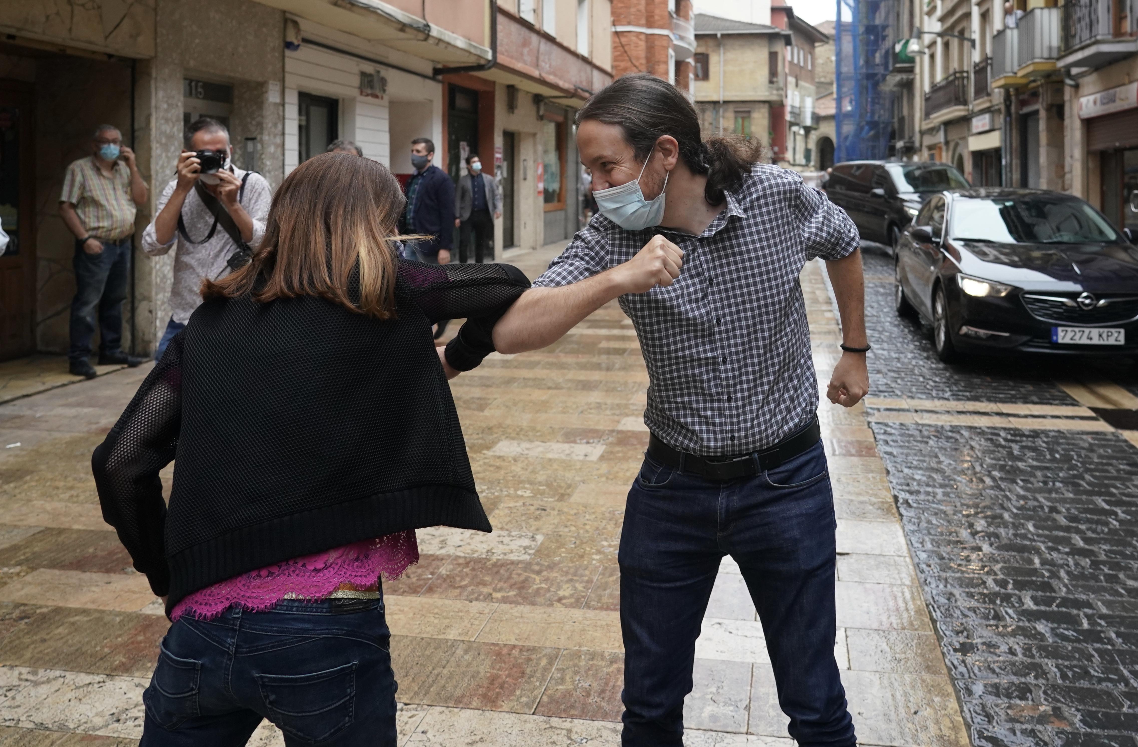 Pablo Iglesias en un acto en Vizcaya - EP