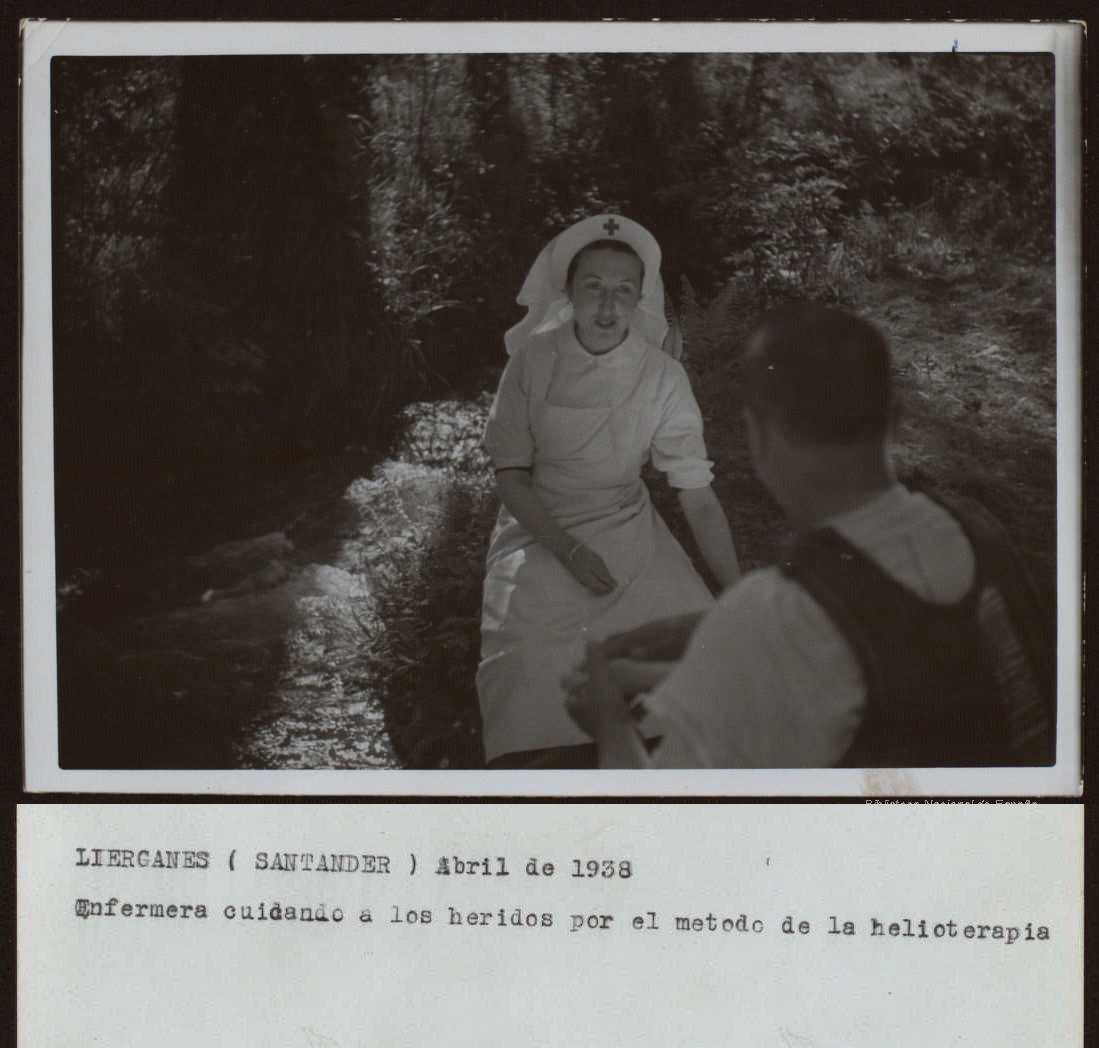 En centros de salud como este de Liérganes se practicaba la helioterapia en 1937. (Fuente: Biblioteca Nacional de España)