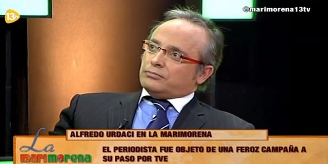 Captura de Alfredo Urdaci durante un programa de '13TV'