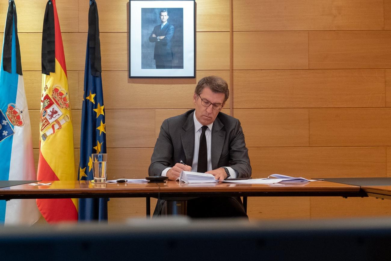 Imagen del pasado mes de mayo del presidente en funciones de la Xunta de Galicia, Alberto Núñez Feijóo (Foto: EP). 