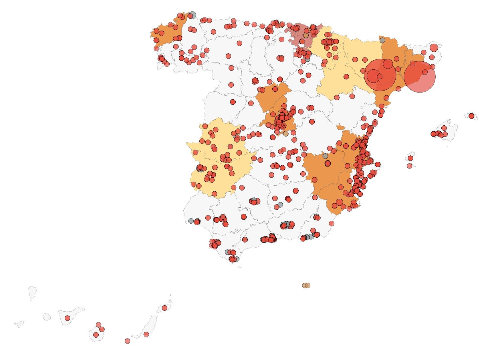 Mapa coronavirus España 24-08-2020 - TW @24h_tve