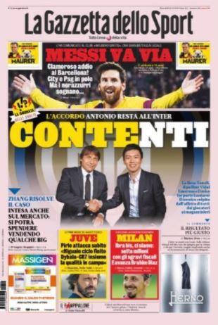 Portada La Gazzetta Portada La Gazzetta