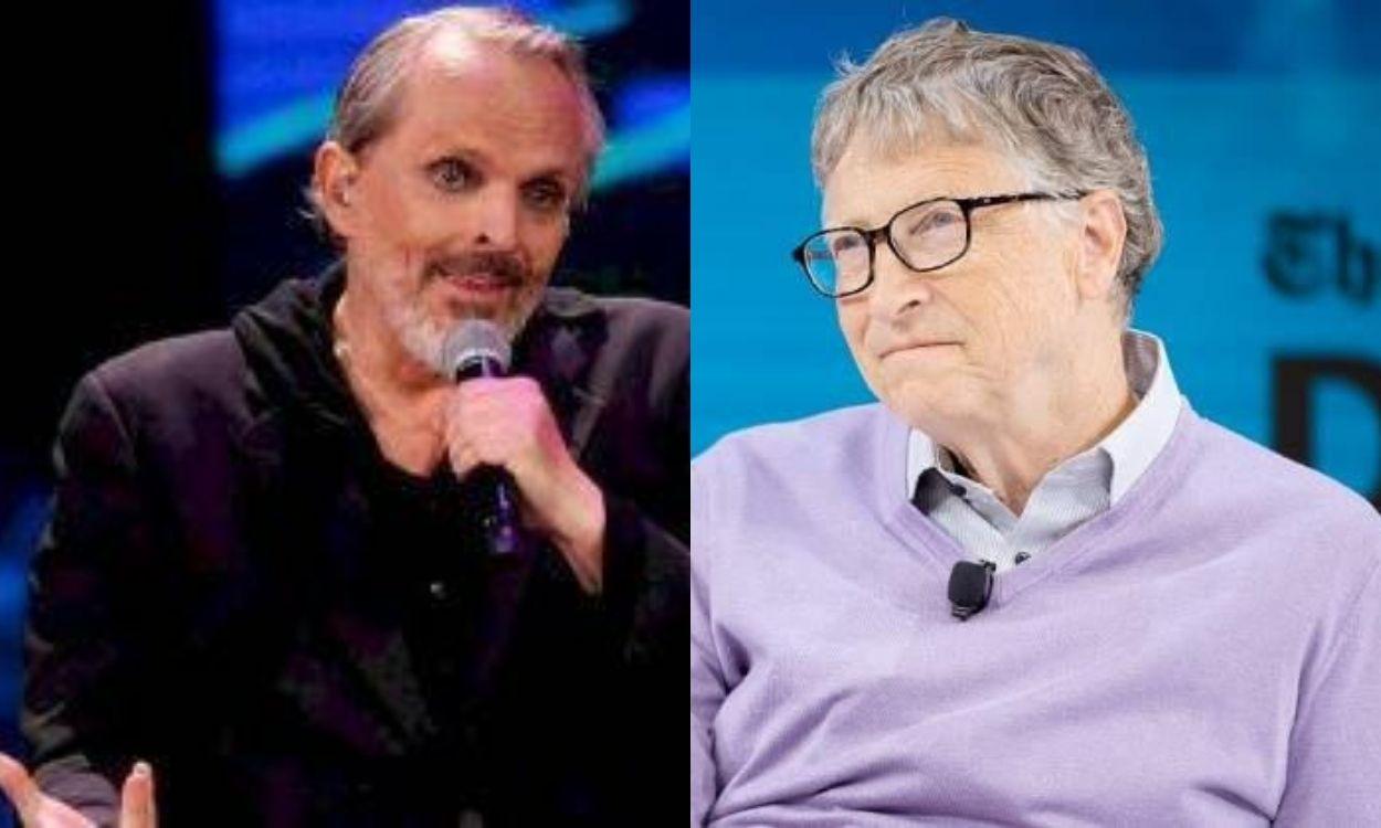 Miguel Bosé y Bill Gates. 