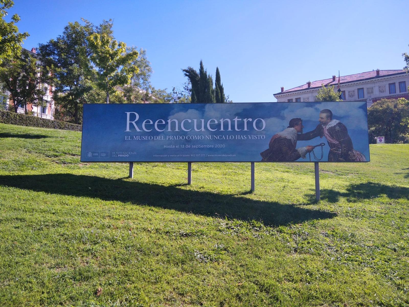 Cartel de la exposición Reencuentro, en el Museo del Prado. 