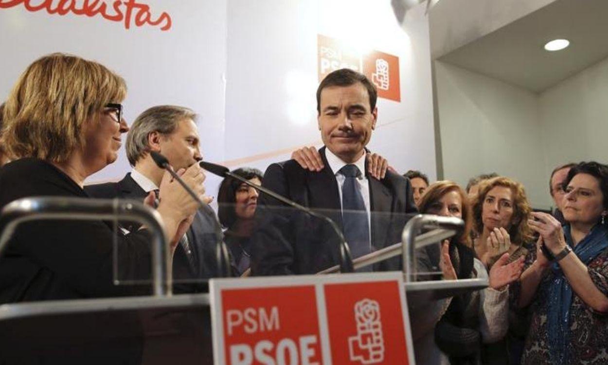 Tomás Gómez ofrece una rueda de prensa tras ser destituido como secretario general del PSM.