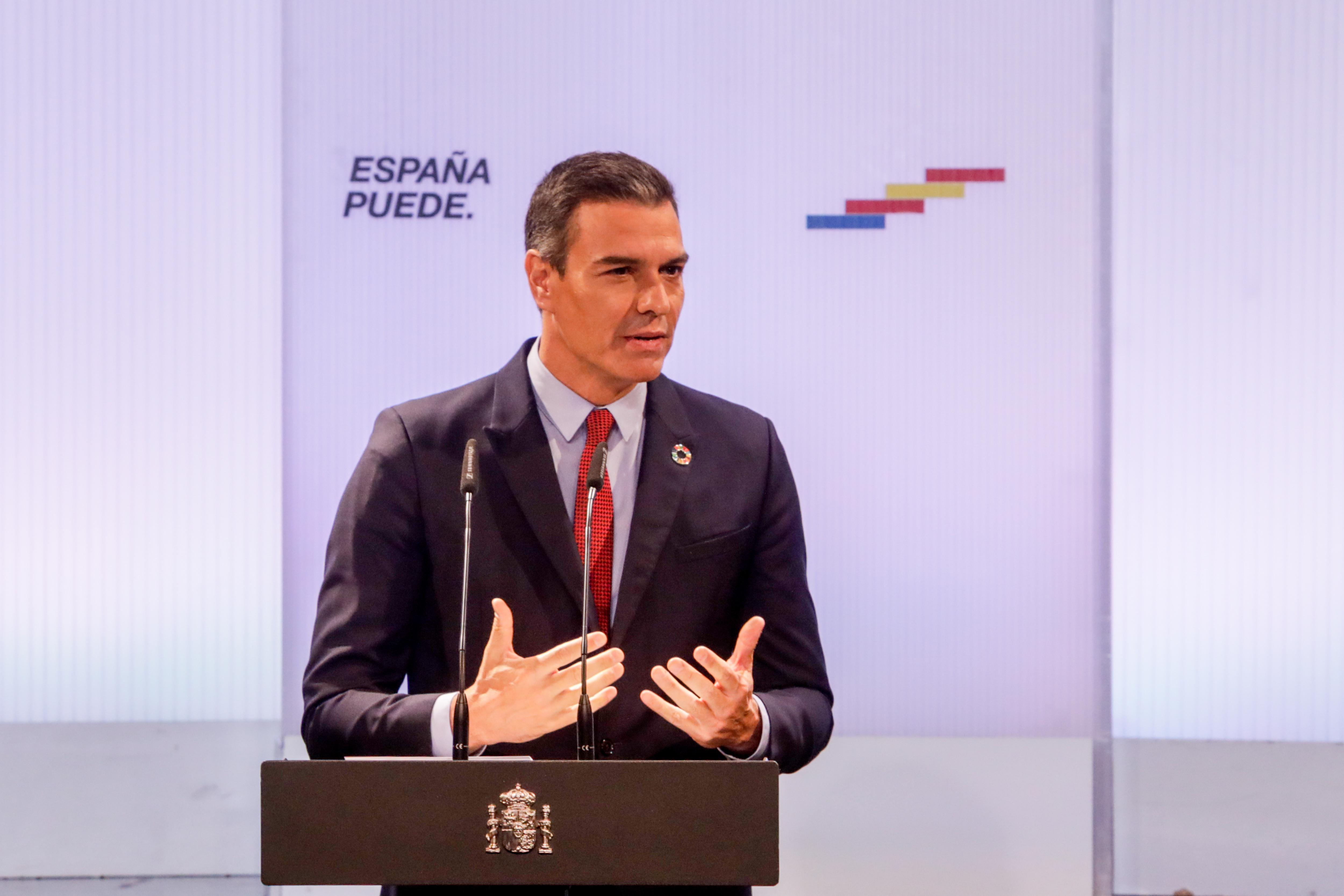 El presidente del Gobierno, Pedro Sánchez, en la conferencia 'España Puede' - Europa Press