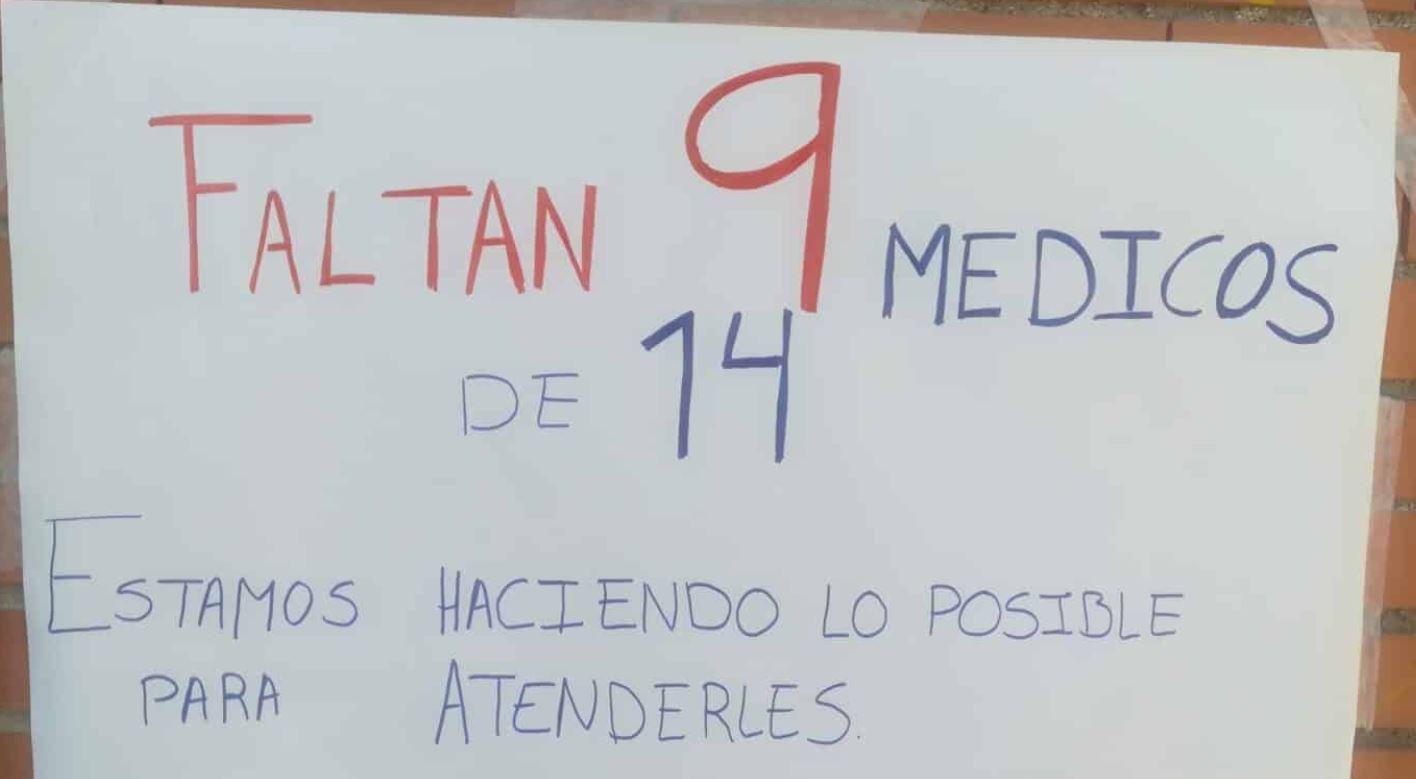 Cartel de un hospital de Fuenlabrada