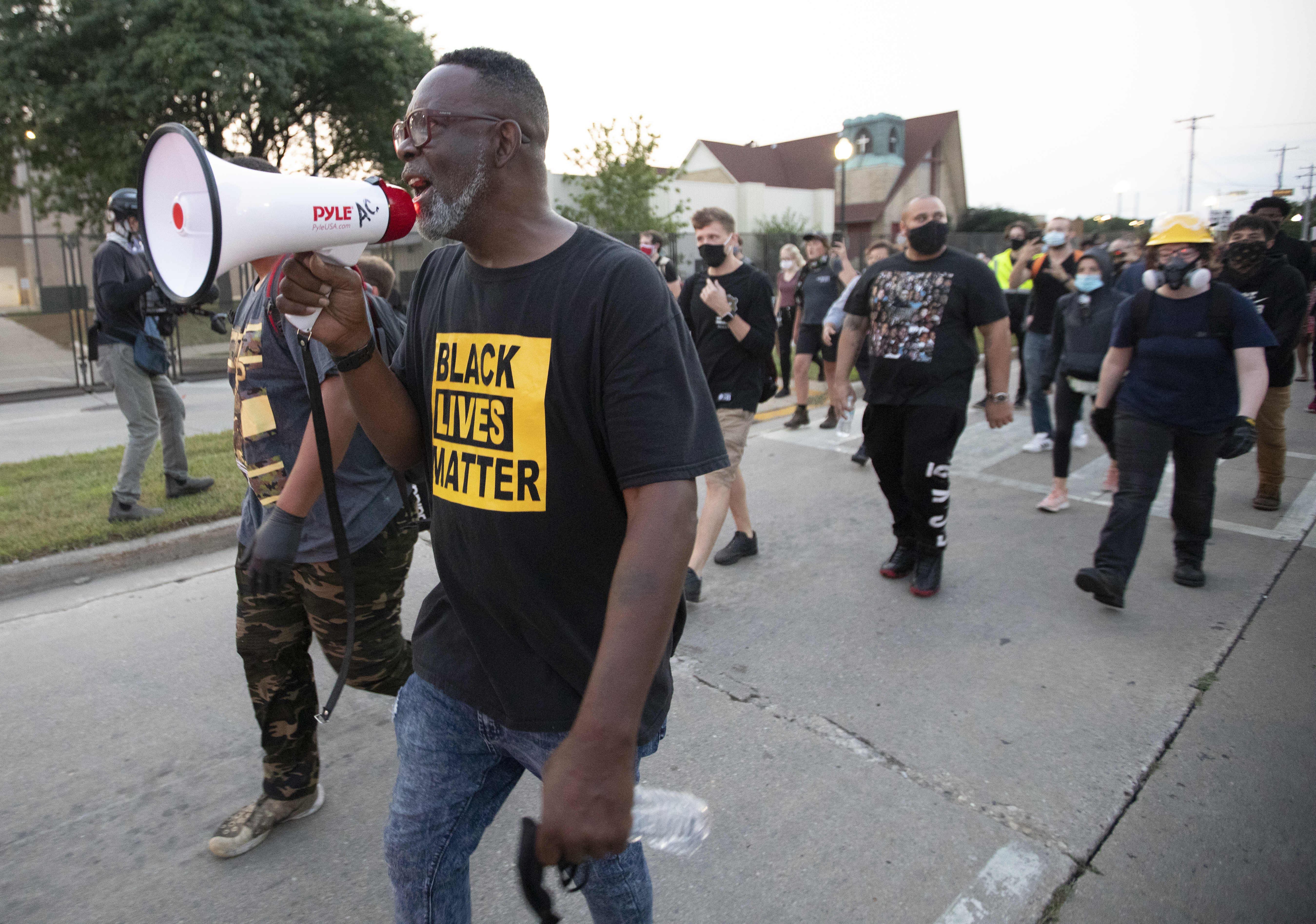 Protestas en Kenosha, Wisconsin, por la muerte del ciudadano afroamericano Jacob Blake a manos de la Policía.