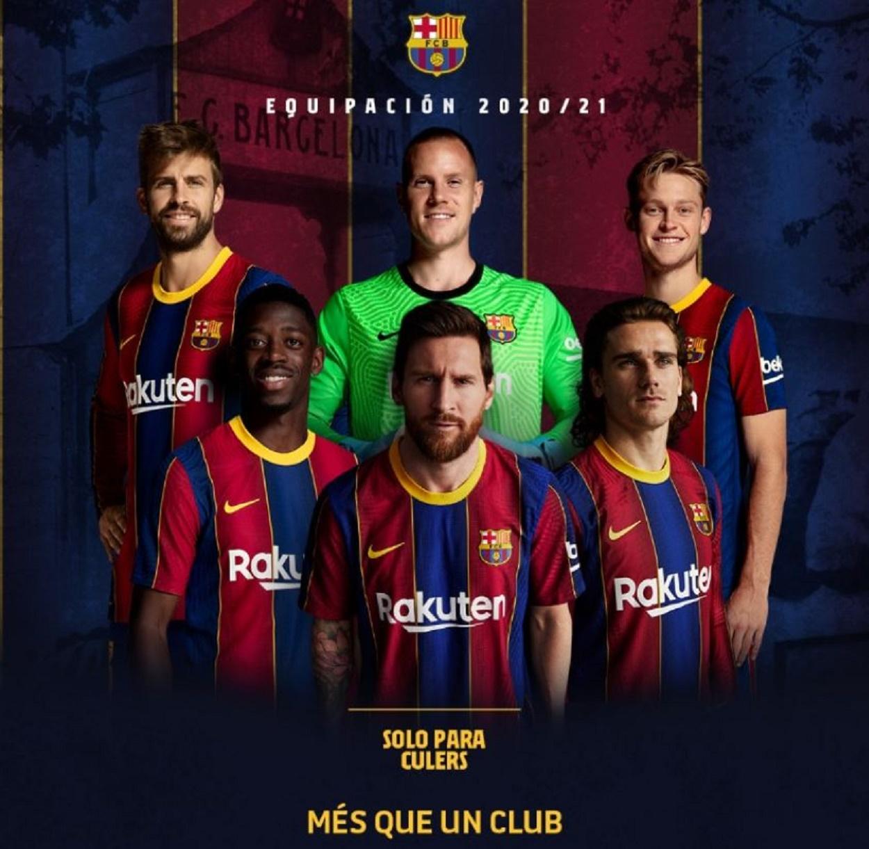 Anuncio de la nueva equipación del F.C. Barcelona