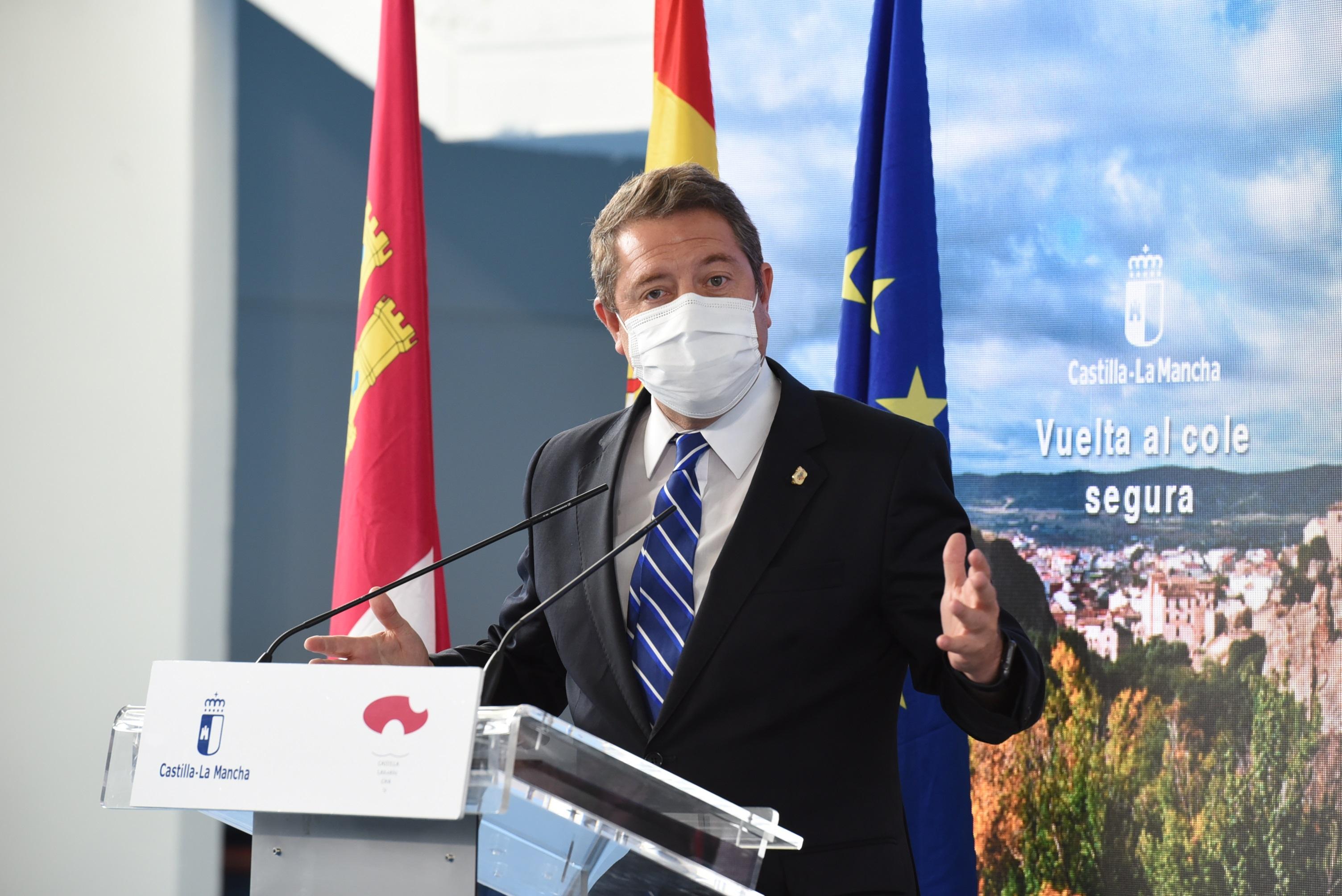 El presidente de Castilla-La Mancha, Emiliano García-Page, en Cuenca. Europa Press. 