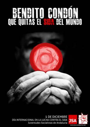 La pandemia de VIH/sida forjó nuevas formas de activismo que aceleró procesos regulatorios de tratamientos. Campaña Juventud Socialista de Andalucía.