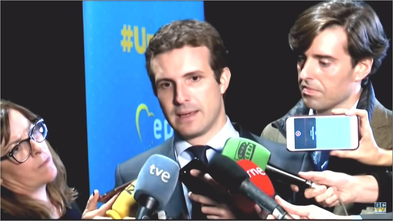 Casado defendiendo a Cospedal en 2018. Youtube