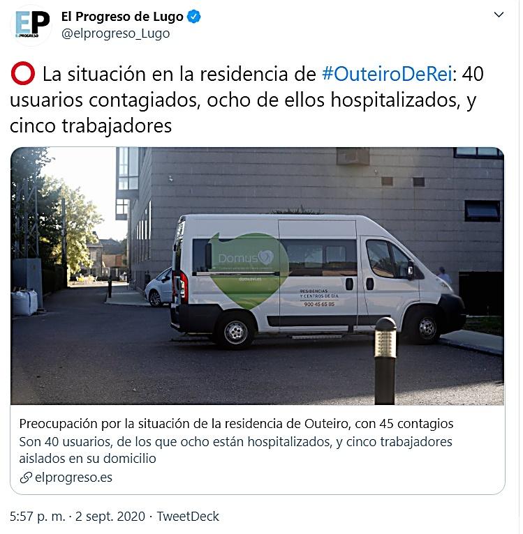 A los cinco días se hablaba ya, en el mismo digital local, de 40 usuarios contagiados. A los cinco días se hablaba ya, en el mismo digital local, de 40 usuarios contagiados.