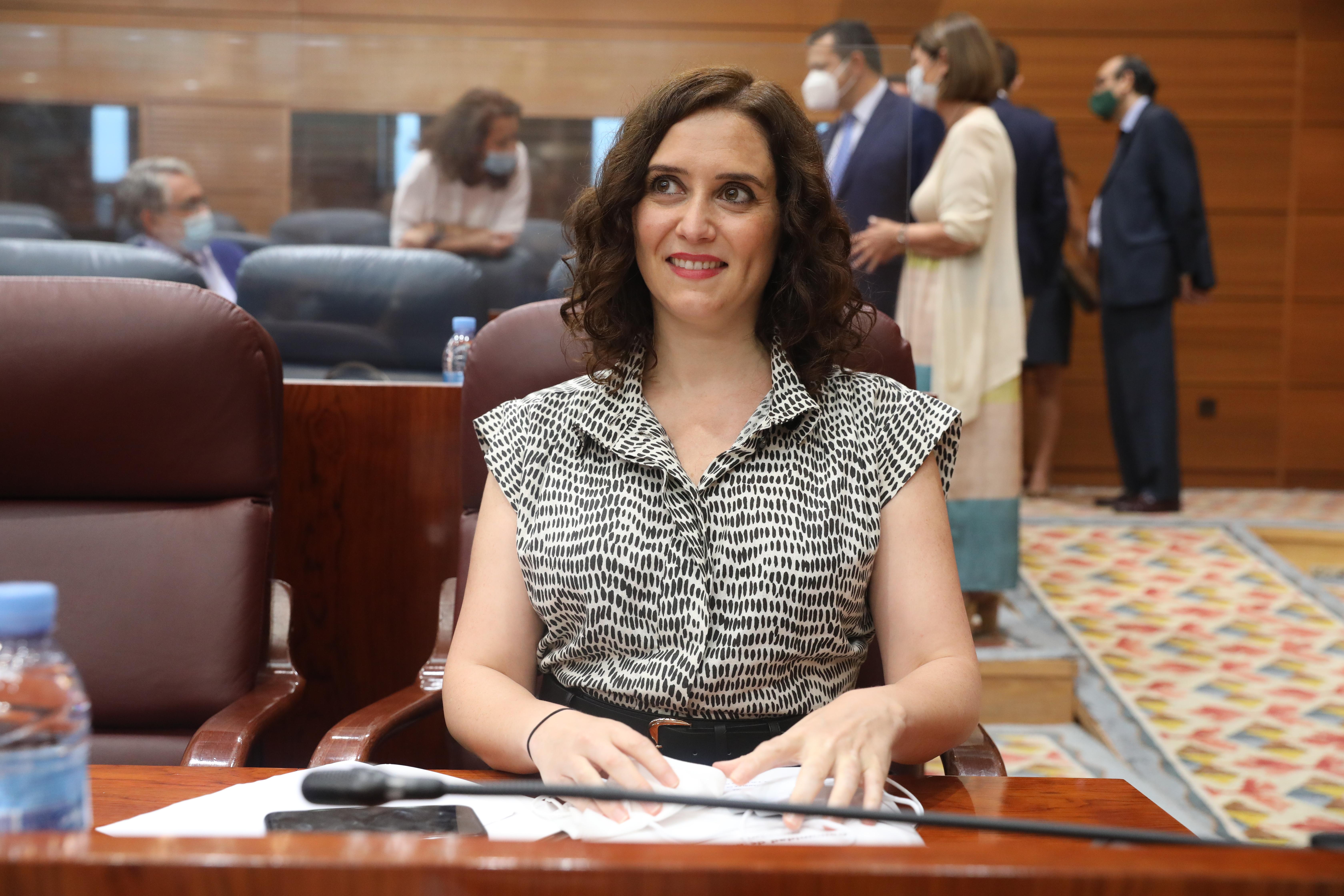 La presidenta de la Comunidad de Madrid, Isabel Díaz Ayuso