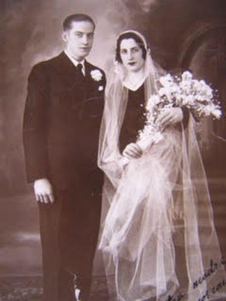 Fotografía antigua de la boda de Eugenio e Irene. Fuente: Asociación de la Memoria Histórica, vía Twitter