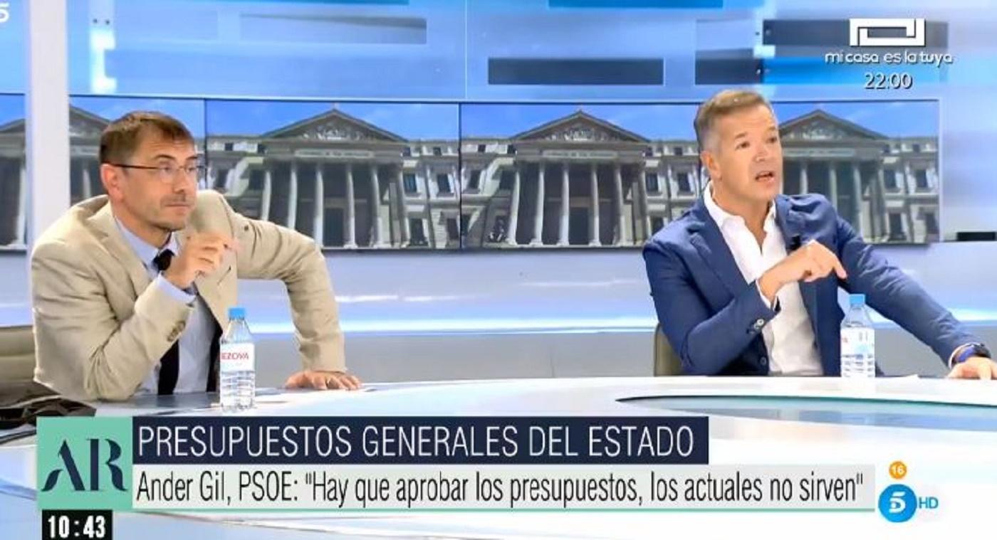 Juan Carlos Monedero y Ander Gil en 'El Programa de Ana Rosa'