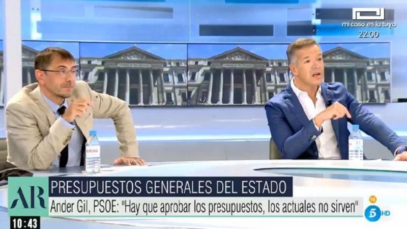 Juan Carlos Monedero y Ander Gil en 'El Programa de Ana Rosa'