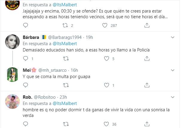 Comentarios sobre las quejas de los vecinos de Ana Guerra 3