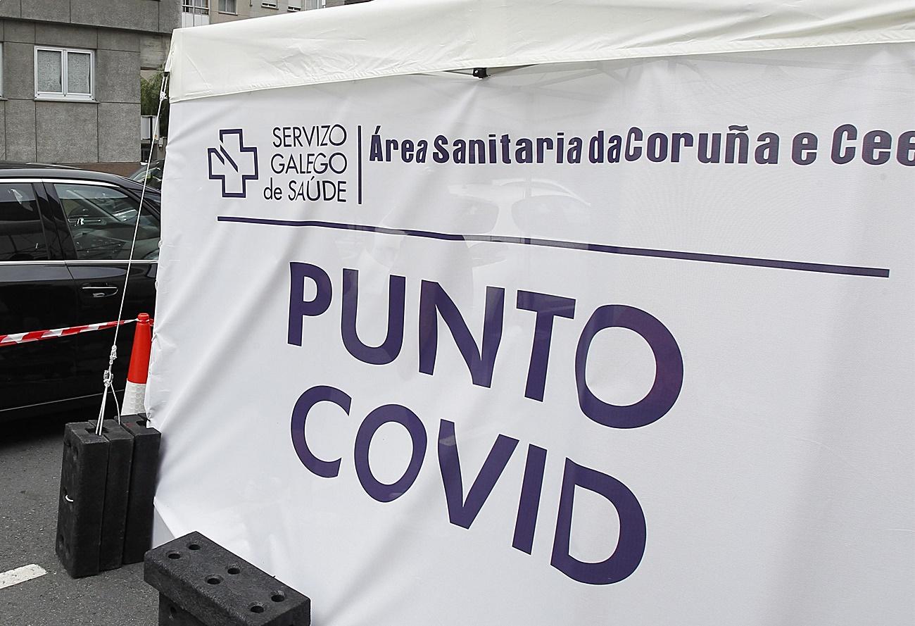 En la imagen uno de los puntos COVID instalados en la provincia de A Coruña a causa de los rebrotes (Foto: Europa Press).
