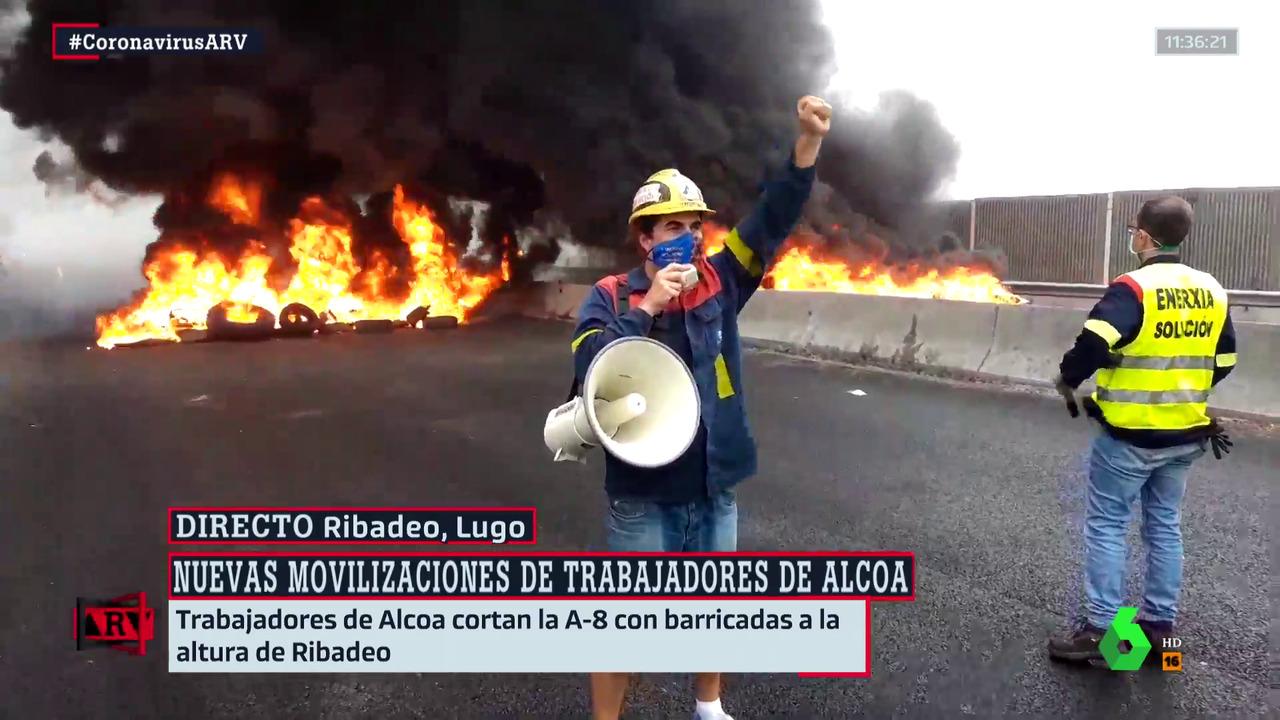 Movilizaciones de trabajadores de Alcoa. Twitter Al Rojo Vivo