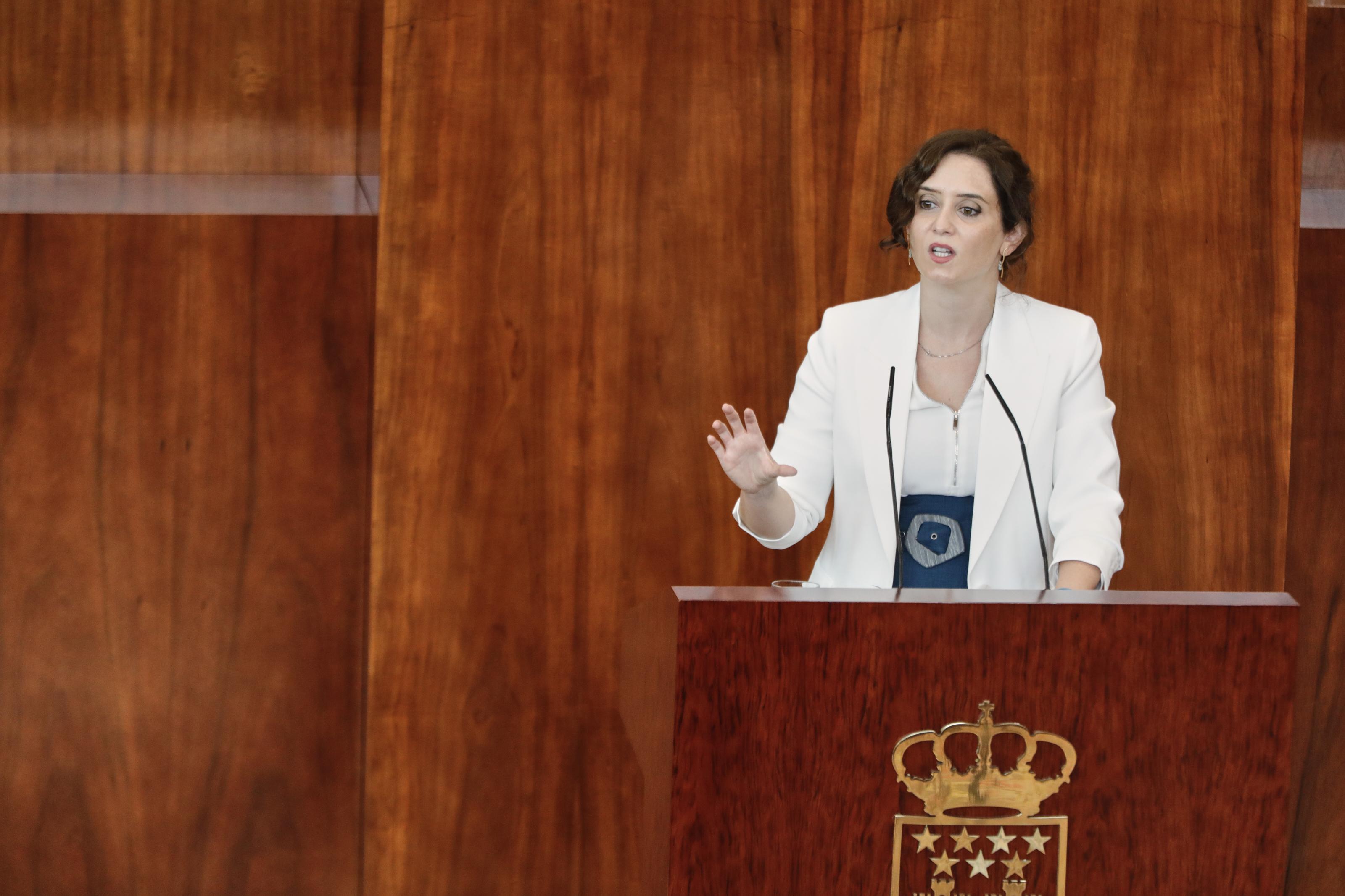 La presidenta de la Comunidad de Madrid, Isabel Díaz Ayuso