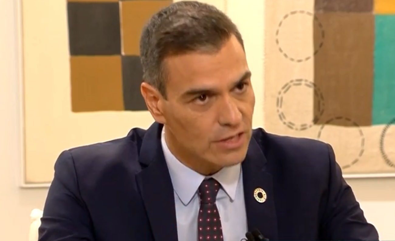 Pedro Sánchez durante su entrevista en La Sexta Noche