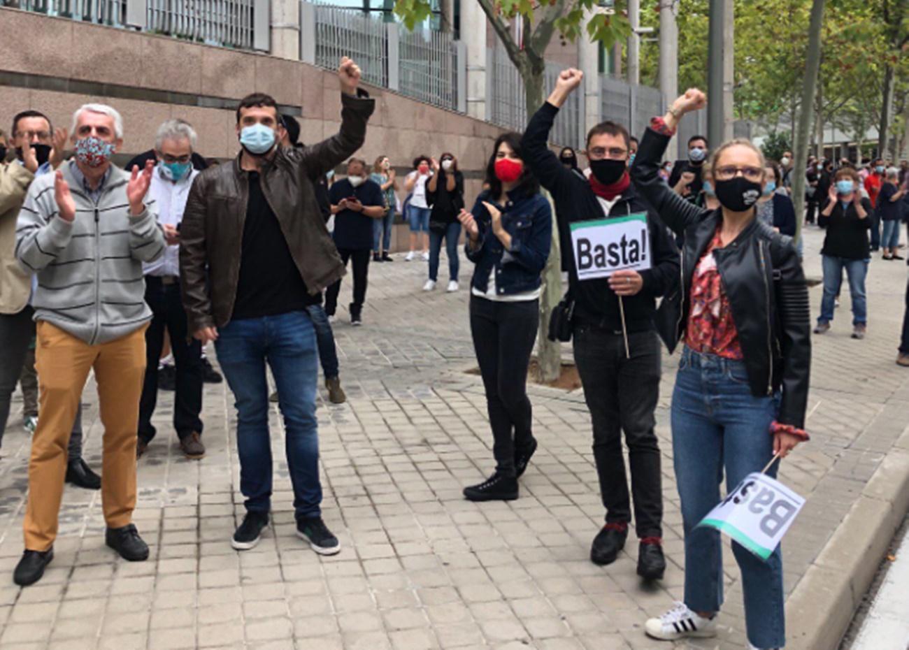 Movilizaciones en Madrid contra la gestión del Gobierno de Isabel Díaz Ayuso de la pandemia. 