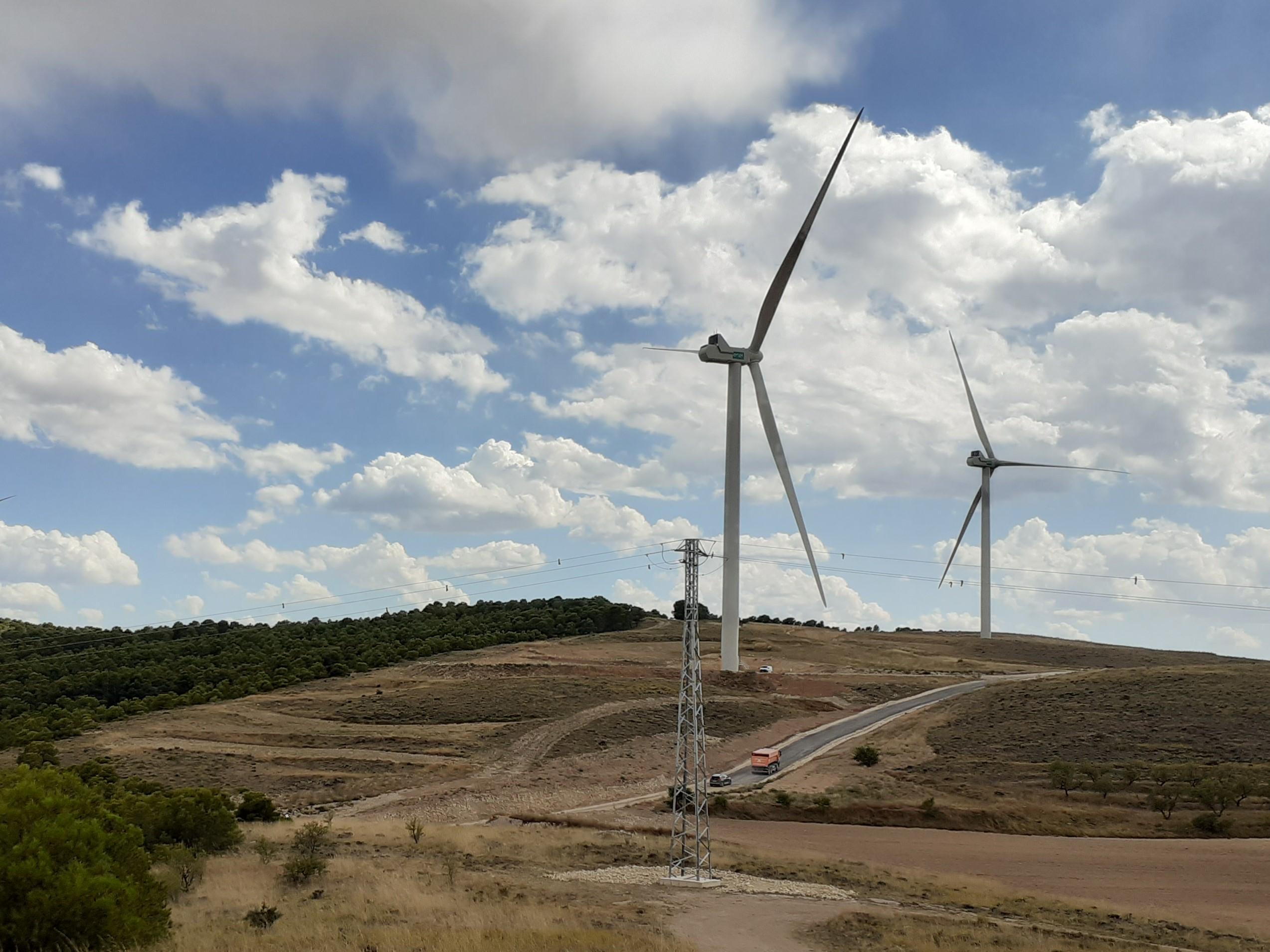 Parque eólico de Endesa en Cañaseca