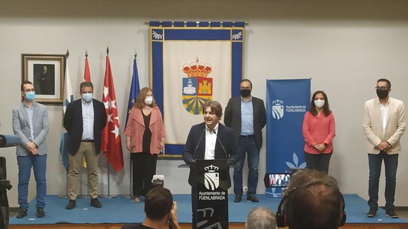 Reunión de los alcaldes socialistas de los municipios madrileños afectados por las restricciones de la comunidad. EP