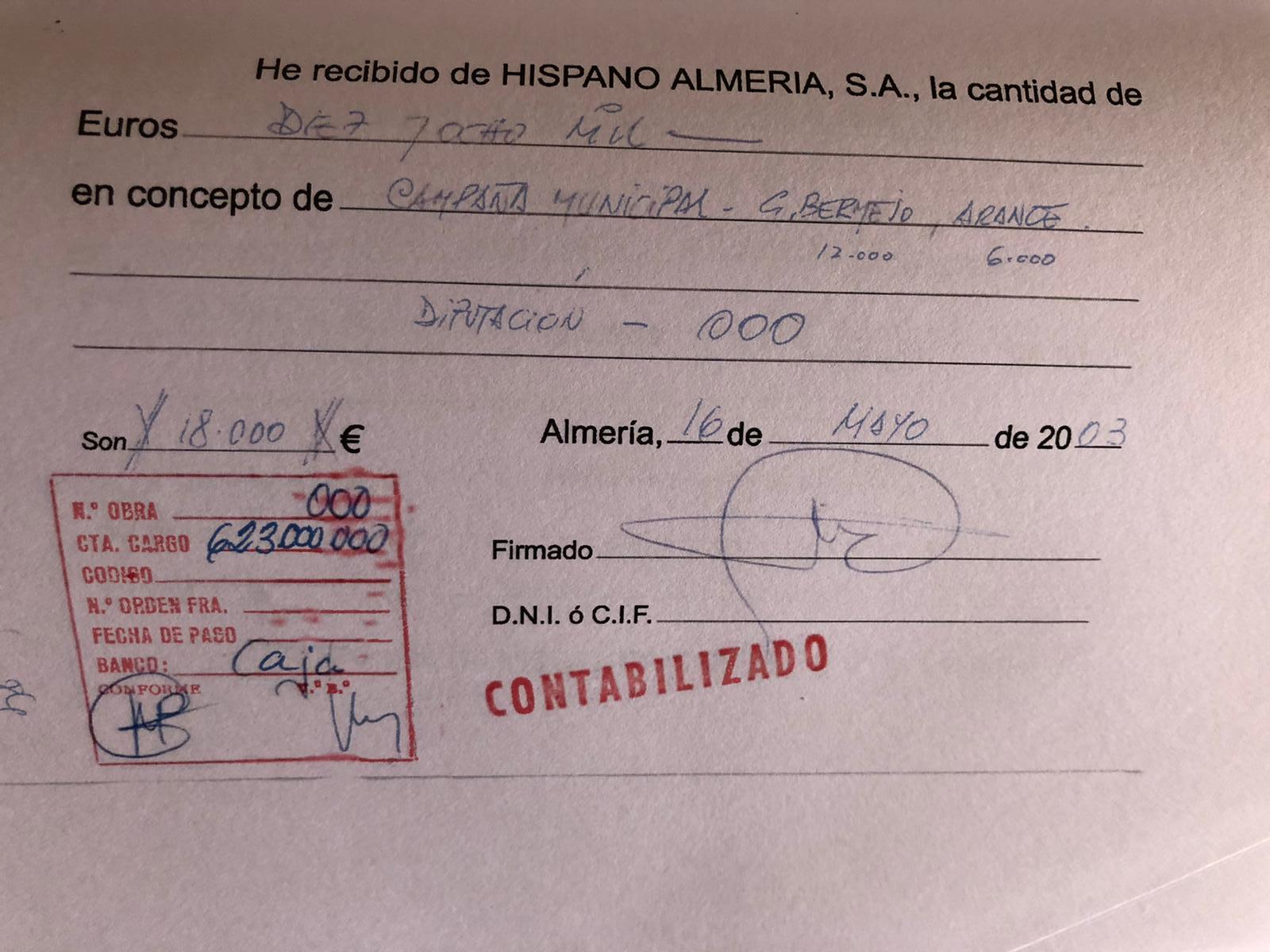 Recibí PP Diputación. Recibí PP Diputación.