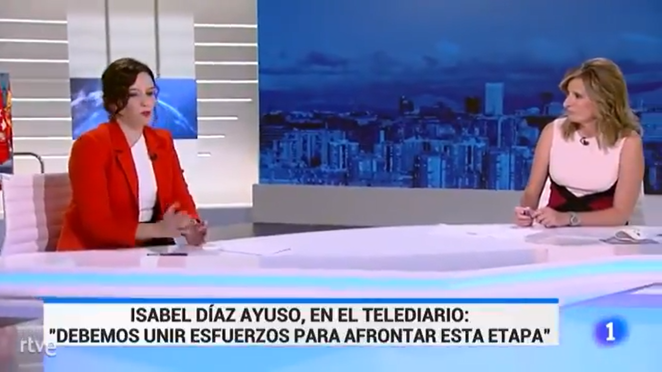 Ayuso en TVE. RTVE.