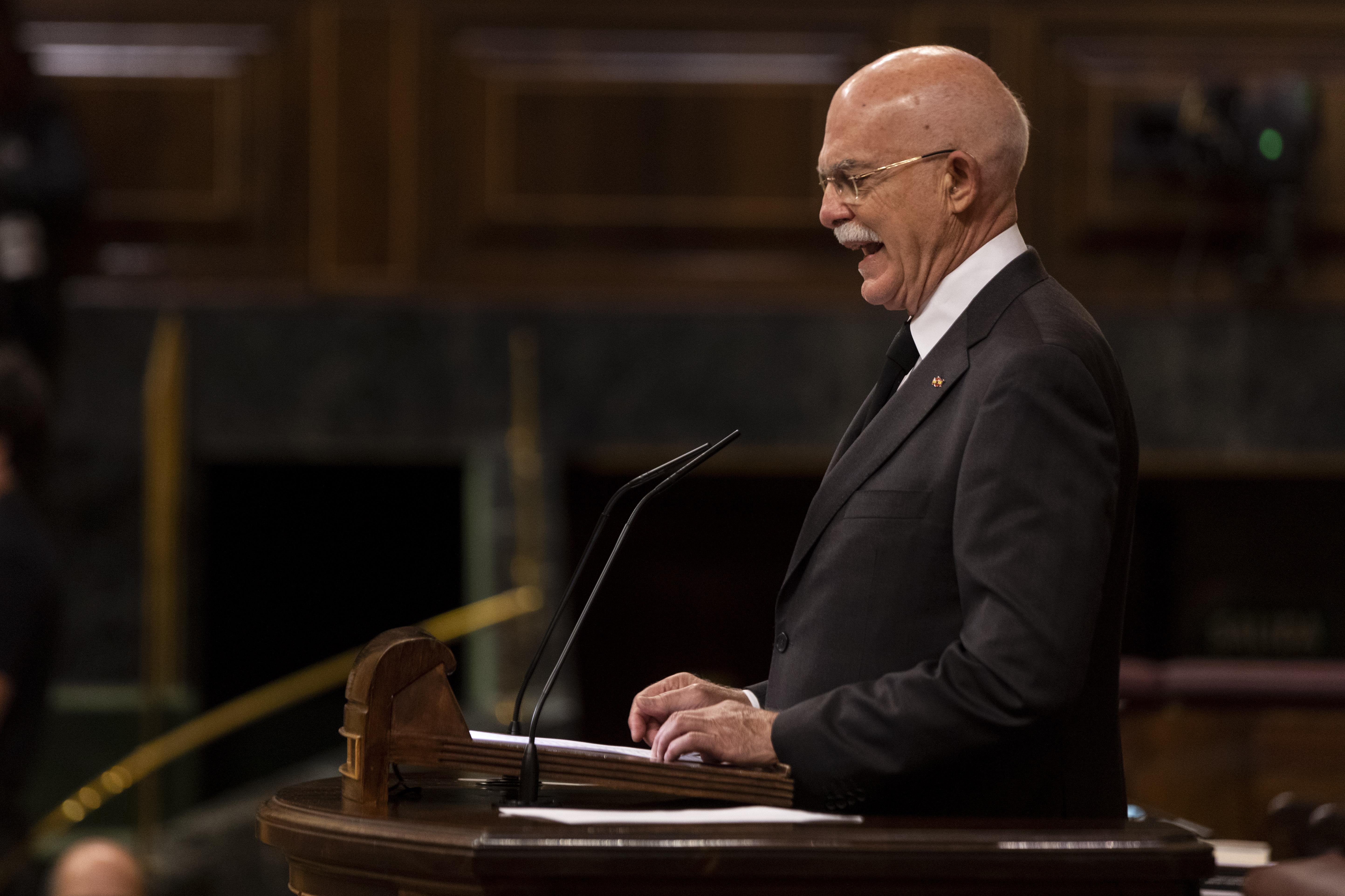 El portavoz de Vox en la Comisión de Defensa del Congreso y militar retirado, Agustín Rosety. Fuente: Europa Press.