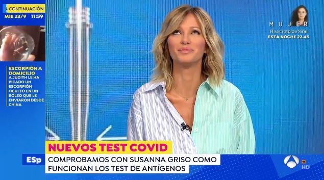 Susanna Griso se somete a un test de antígenos