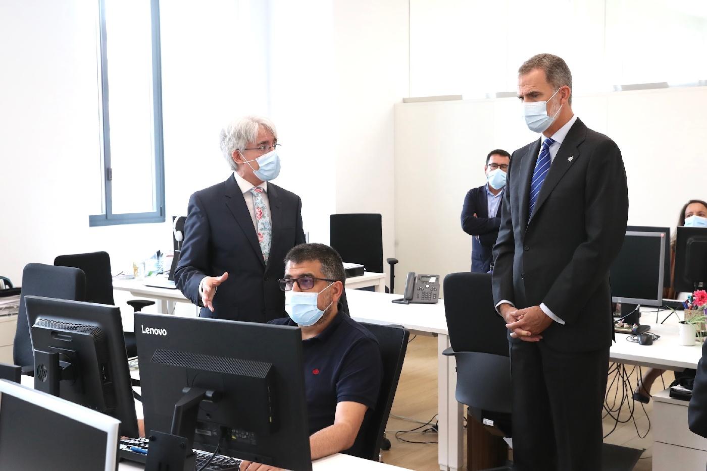 El Rey Felipe VI durante su visita a la sede del Tribunal de Cuentas en Madrid. EP