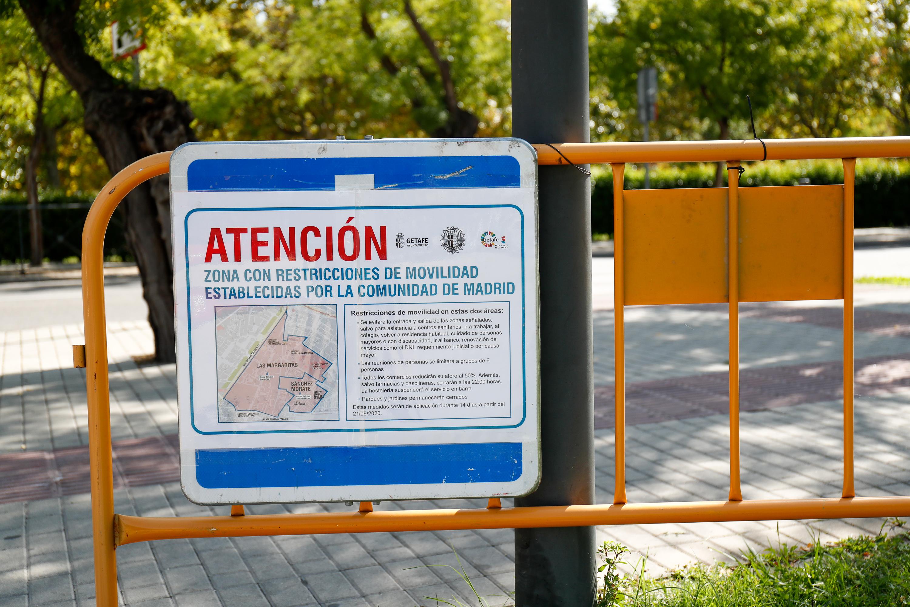 Nuevas zonas confinadas en Madrid: estas son las restricciones que entrarán en vigor