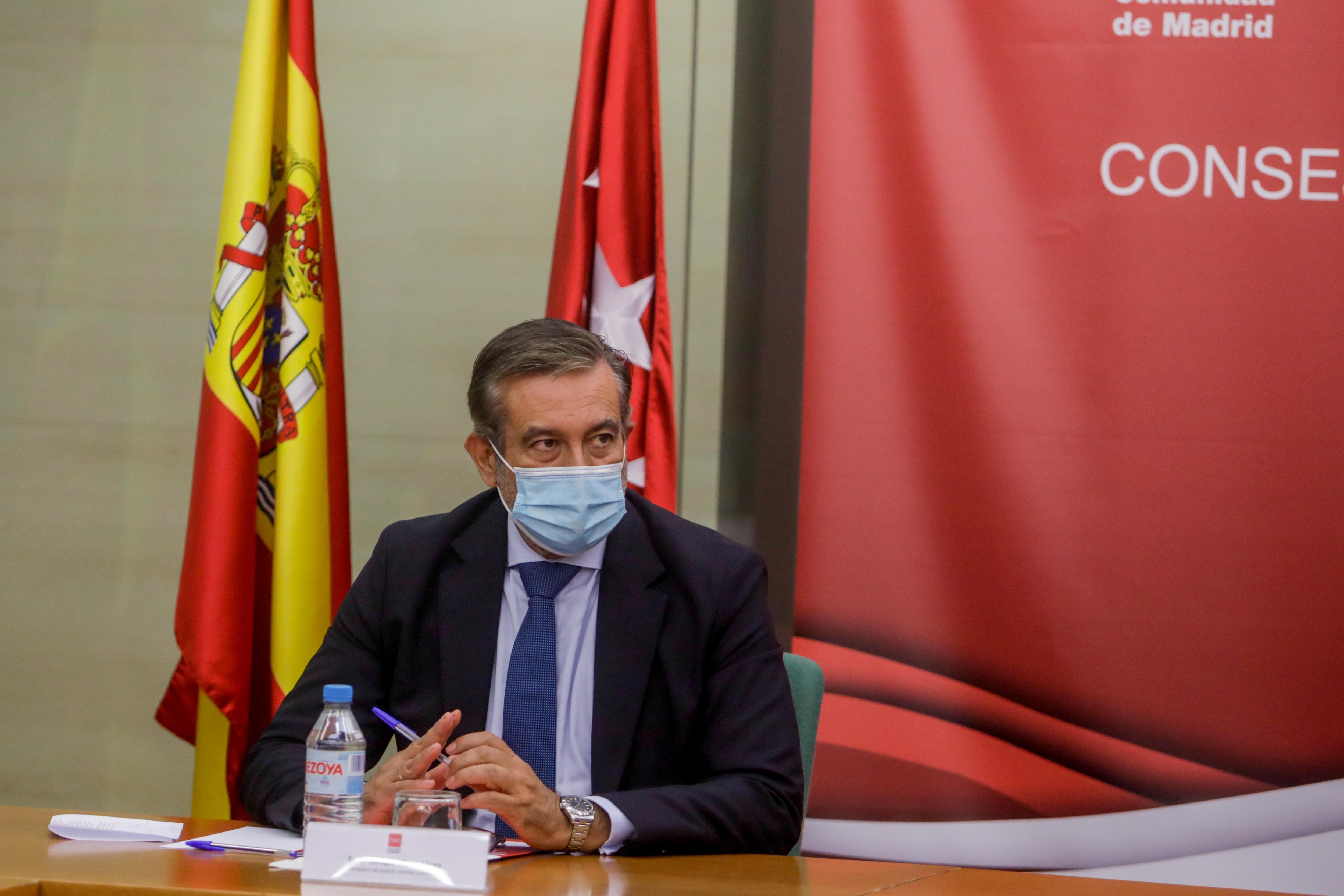 El consejero de Interior, Justicia y Víctimas de la Comunidad de Madrid, Enrique López. Fuente: Europa Press.