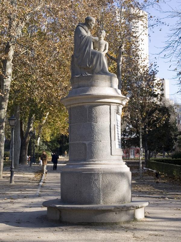 Monumento dedicado a fray Pedro Ponce de León en el madrileño parque del retiro