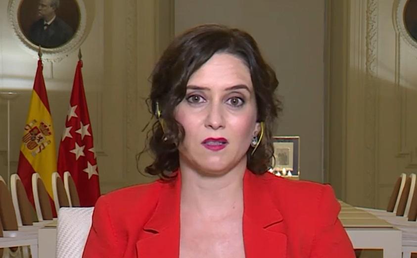 La presidenta de la Comunidad de Madrid, Isabel Díaz Ayuso, durante la entrevista en 'Antena 3'. Fuente: Atresmedia.