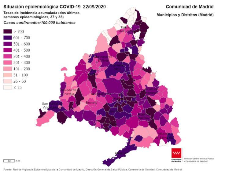 La situación epidemiológica en la Comunidad de Madrid