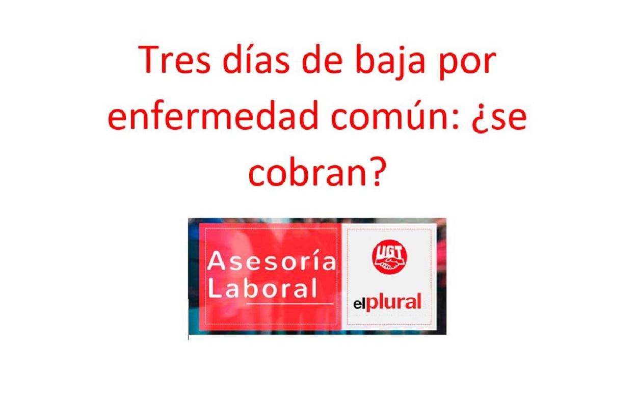 Tres días de baja por enfermedad común: ¿se cobran?