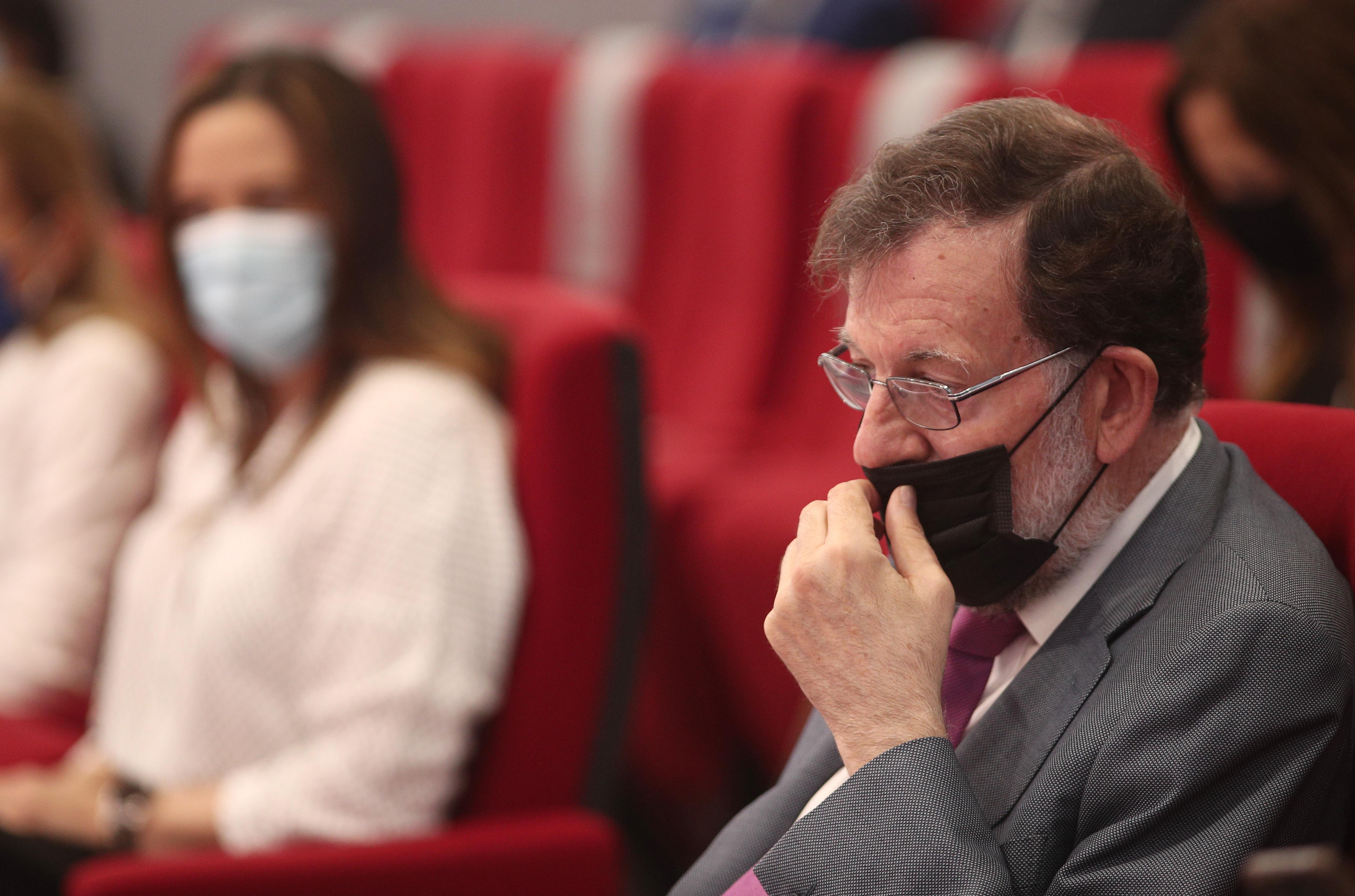 El expresidente del Gobierno, Mariano Rajoy, durante la presentación del libro 'El Banco Central Europeo. Propuestas de Reforma'