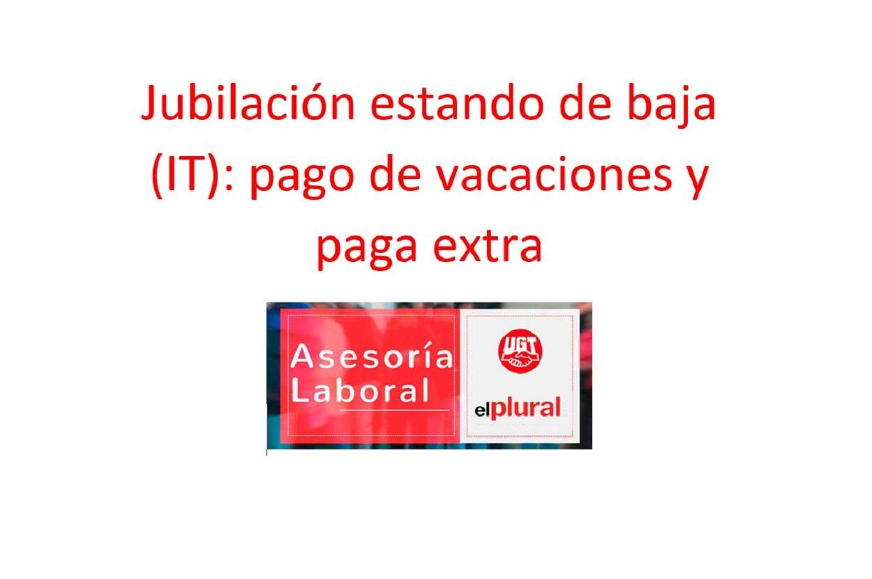 Jubilación estando de baja (IT): pago de vacaciones