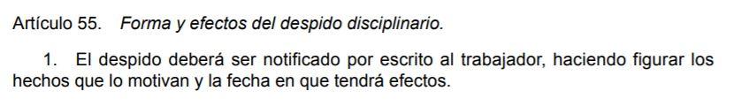 articulo 55 estatuto trabajadores et