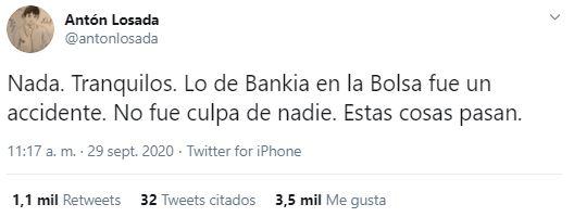 tuit Losada sobre sentencia Bankia